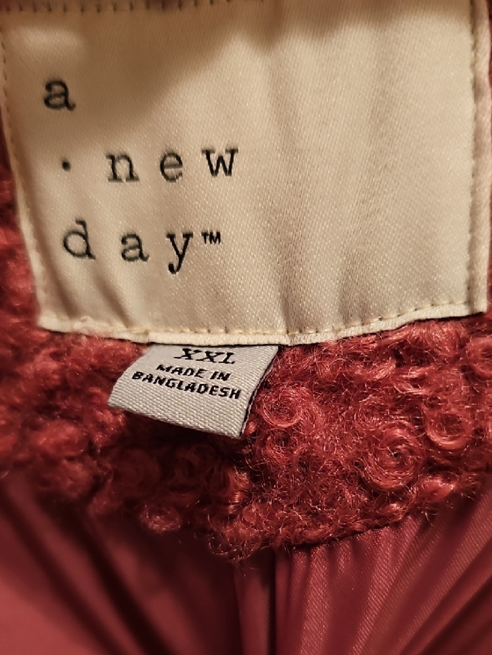 a new day Pink Hooded Teddy Coat - Picture 3 of 4